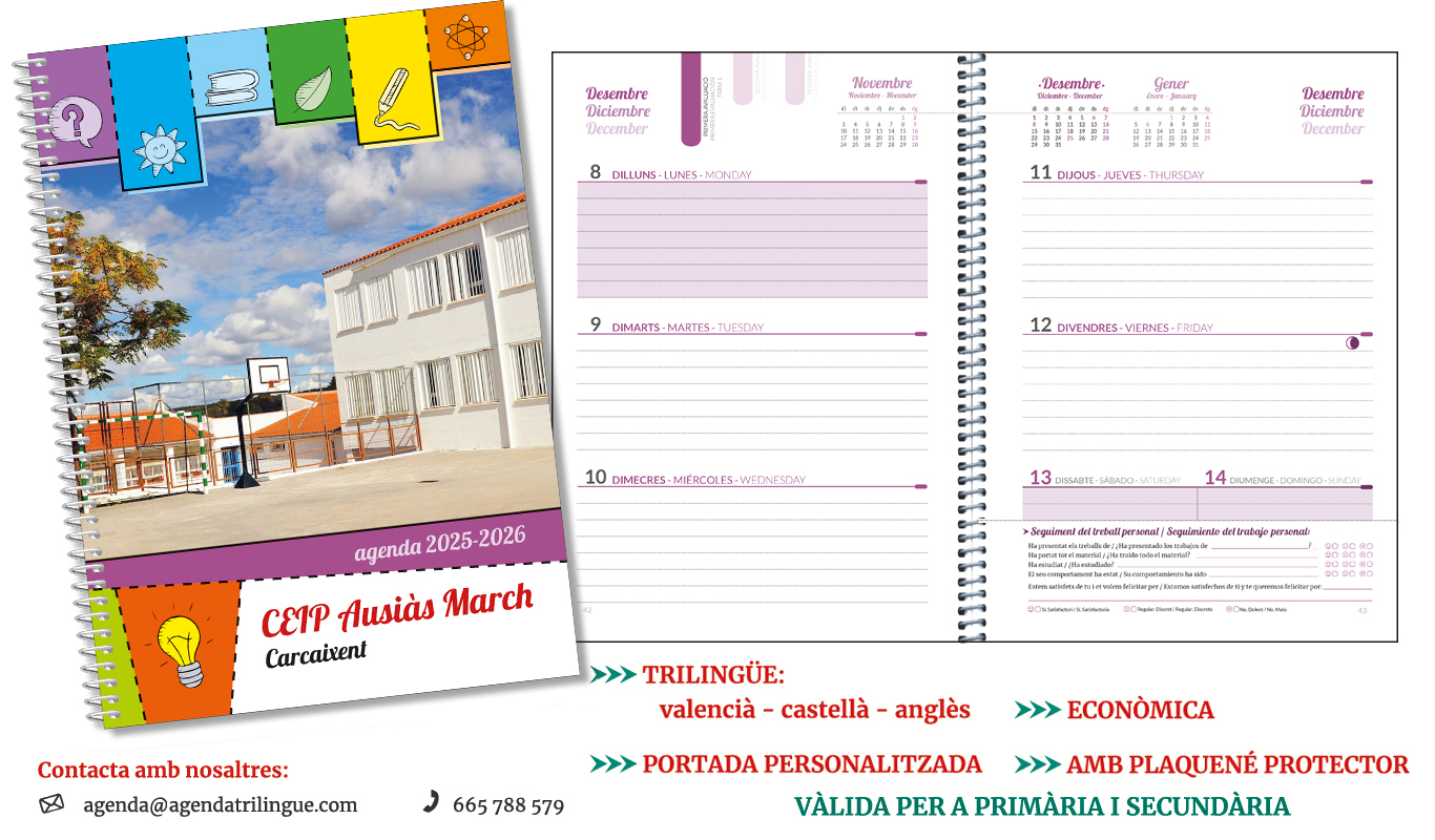 Agenda trilingüe 2025-2026